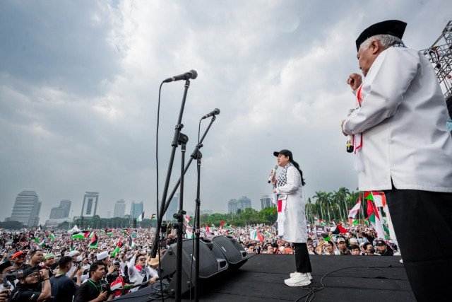 Puan Desak Israel Hentikan Agresi Militer di Aksi Bela Palestina